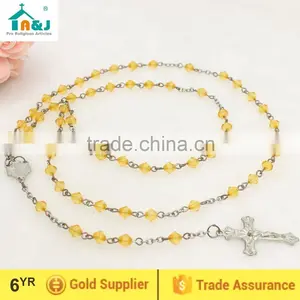 Fashion Catholic Plastic Rosary Bead Necklace Wholesale thumbnail-1