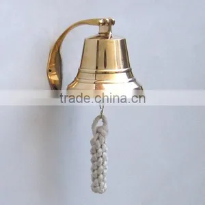 Best Nautical Solid Brass Ship Bell With Mirror Polish Silver and Nickel Plating, Best Price Nautical Items thumbnail-1