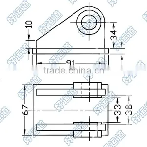 08128 Wing Body Truck Trailer Cylinder Bracket thumbnail-2