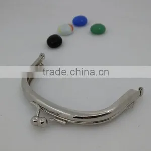 Best Sale Sliver Double Metal Coin Bag Purse Clip for Clutch Bag Bags Handbag Wholesale Blibaba thumbnail-3