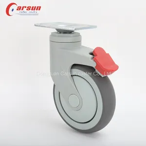 Hospital Trolley Castor Special for Medical Equipment and Instruments Silent Without Damaging The Ground Medical Swivel Caster Wheel thumbnail-5