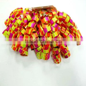 Wholesale High Quality Holiday Decoration Girls Curly Ribbon Bows IN Mixed Color With Clips thumbnail-1