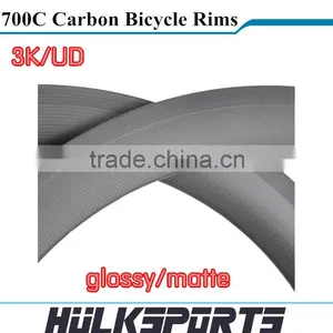 Glossy/matt Carbon Road Bike Rim 60mm 700c Full Carbon Road Bicycle Clincher Rims Toray T700 Carbon Rims for Road Bicycle thumbnail-3