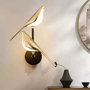 Nordic LED Bird Wall Lamps Bedroom Decor Wall Lights Indoor Bird Wall Lamp thumbnail-1