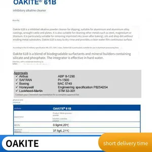 Basf Oakite 61b Inhibited Alkaline Cleaner (for Immersion) Chemetall thumbnail-2