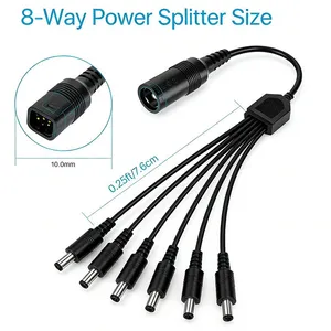 5521DC Power Cord Connecting Cable, One Female and One Male, Wire Gauge 4.0, Y-type Connecting Cable, 1/8video Cable thumbnail-2