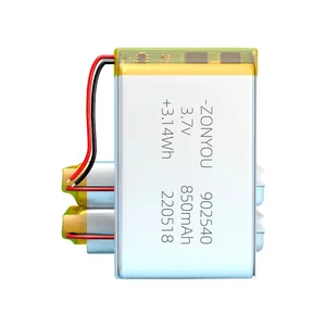 Wholesale High-Performance 902540 Pouch Cell Battery 850mAh LiCoO2 Cathode 500 Cycles for Consumer Electronics Power Tools Fans thumbnail-2