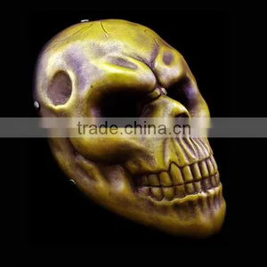 In-stock Factory Halloween Resin Skull Mask Horror Payday 2 Game Skull Props Mask 3colors (White/Beige/bronze) thumbnail-6