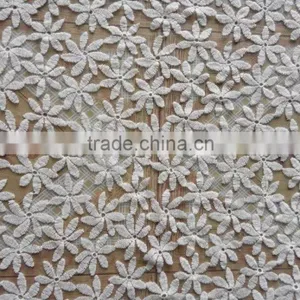 Cotton Mesh Lace Fabric/Embroidery Flower Lace/Water Soluble Lace For Garment Accessory thumbnail-6
