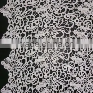 Milk Silk Lace Fabric/embroidery Chemical Lace for Making Dress thumbnail-2