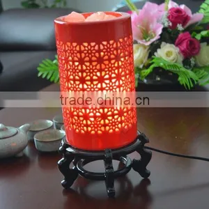Himalayan Natural Rock Salt Lamp With Ceramics Cover thumbnail-5