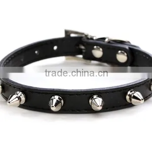 Wholesale Pet Supplies Plain Pet Collars Personality Bullet Nail Dog Collar thumbnail-6