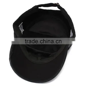 Top Quality Low Price Wholesale Adjustable Back Closure Vintage Washed Cotton India Flat Top Manufactures Caps Military Cap thumbnail-4