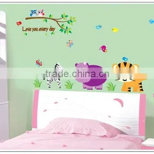 ALFOREVER the Owl With Other Animals Wall Sticker,owl Pvc Sticker thumbnail-2