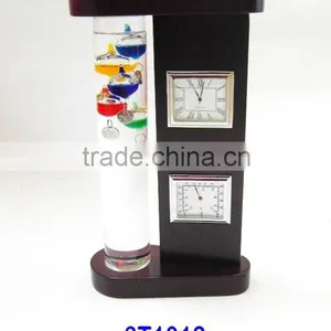 Galileo Thermometer Weather Station; Wooden Weather Station; Traditional Dial Weather Station thumbnail-5