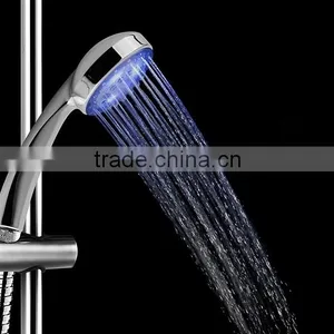 ABS Chromed RGB Temperature Controlled Hand Held LED Shower Head thumbnail-2