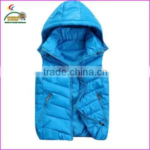 Shiny Down Vest With Hoodie thumbnail-1