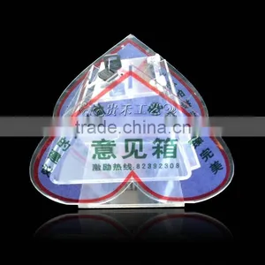GH-RJ015 Heart Shape High Polished Acrylic Suggestion Box ,modern Acrylic Suggestion Box thumbnail-3