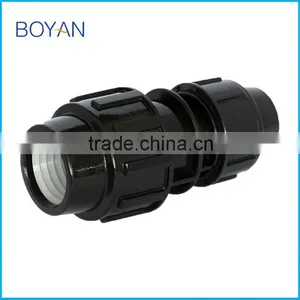 China Manufacturer Plastic Compression Pipe Fitting Black pp Compression Reducer thumbnail-2