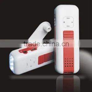 Crank Dynamo Torch With FM Radio thumbnail-1