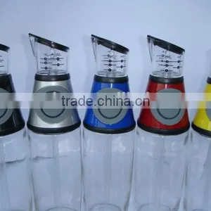 Press and Measure Olive Oil Glass Bottle- Salad Dressing Dispenser Infuser - Vinegar Pourer thumbnail-4