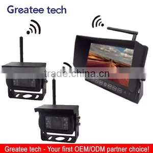 7 Inch Wireless Car Rearview Camera System With 2 Wireless Ccd Camera thumbnail-1