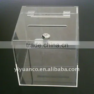 Custom Transparent Donation Box Ballot Box With Lock thumbnail-1