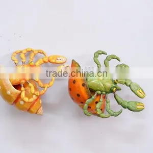 4 Inch Plastic Lobster in Artificial Conch Shell 3D Fridge Magnet thumbnail-4