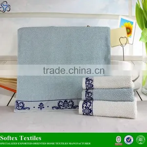 Manufacturer of 14S 100% Cotton Honeycomb Jacquard Bath Towels Special in Super Market 70x140cm 400g thumbnail-1