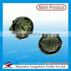 Resin Black Enamel Background Silver Alphabet Cufflinks thumbnail-1