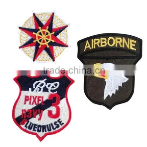 Customize High Quality Overlock Embroidered Border Woven Badge Woven Patches thumbnail-1