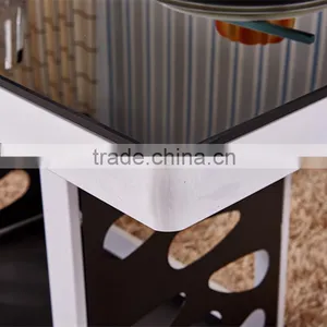 Small Apartment Minimalist Modern Tempered Glass Dining Table Dinette Combination thumbnail-4
