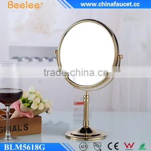 Golden Double Side Table Brass Frame Decorative Mirror thumbnail-2