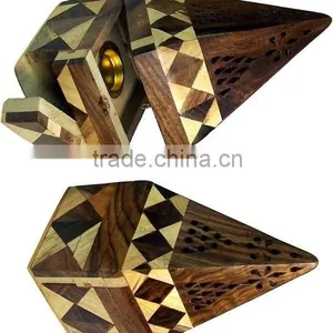 Sheesham Wood Pyramid Incense Burner Box-Designer Home Decor Burner NWIB008 thumbnail-2