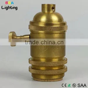 E26 Brass Vintage Iron Light Socket With Switch for DIY Pendant Light thumbnail-1