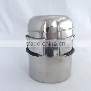304 Stainless Steel Outdoor Camping Cookware Set CL2C-DT1210-S thumbnail-1