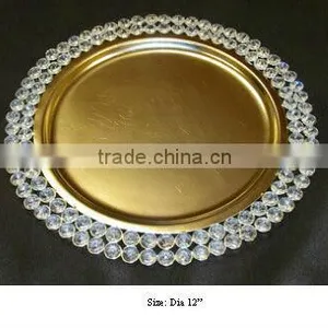 Crystal Gold Charger Plate thumbnail-1