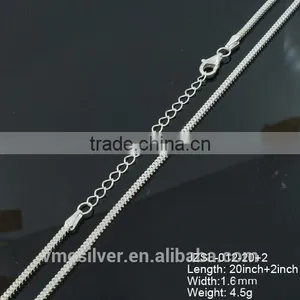 JZSL-012 2016 Fashion Models Machine Made Sterling Silver Chain Real Silver Chain With Cheap Silver Chains thumbnail-1