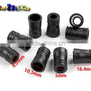 13/64"(5mm) Hole Bell Stopper Plastic Cord Ends With Spiral Texture For Sportwear Paracord #FLS167-B thumbnail-1