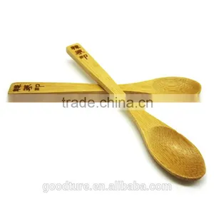 Mini Bamboo Spoon With Lasered Logo thumbnail-1