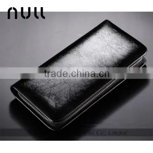 Classiacl Expandable Natural Metallic Long Wallet Leather Purse thumbnail-1