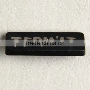 Embossed PVC Rubber With 3D Metal Logo Labels for Clothing Jeans Shoes Bags thumbnail-2