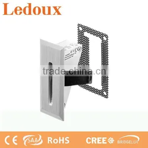In Stock Slim Aluminum Brushed Silver Led Step Light 110v-240v 1w thumbnail-1