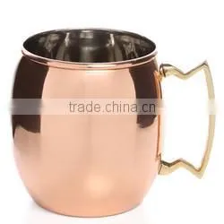 Solid Copper Beer Mug, Moscow Mule Copper Mug, Solid Copper Beer Mugs, Copper Drinking Mugs thumbnail-1