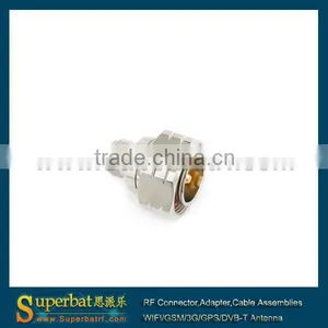 N-7/16 DIN Adapter N Jack to 7/16 DIN Plug Straight rf Coupler thumbnail-1
