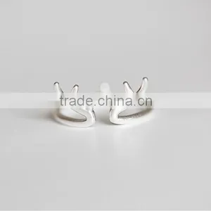 2015 Fashion Antler Silver Ring and Deer Horn Silver Ring Set S925 Sterling Silver thumbnail-1