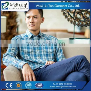 China Manufacture OEM Men Casual Check Shirts Mens Cotton Shirts thumbnail-1