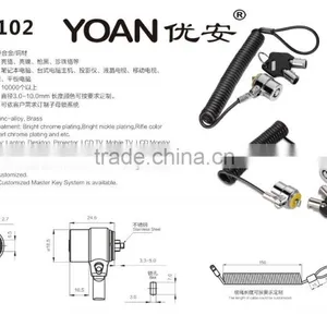 Retractable Cable Lock,electromagnetic Lock for Laptop Lock thumbnail-3