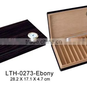 High Grossy Wooden Cigar Case Travel Humidor Manufacturer thumbnail-1