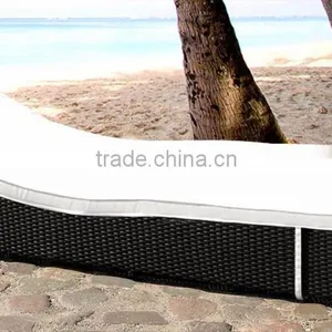 Daybed for Swimming Pool-Wicker Rattan Sun Lounger Wicker Resort Furniture thumbnail-1